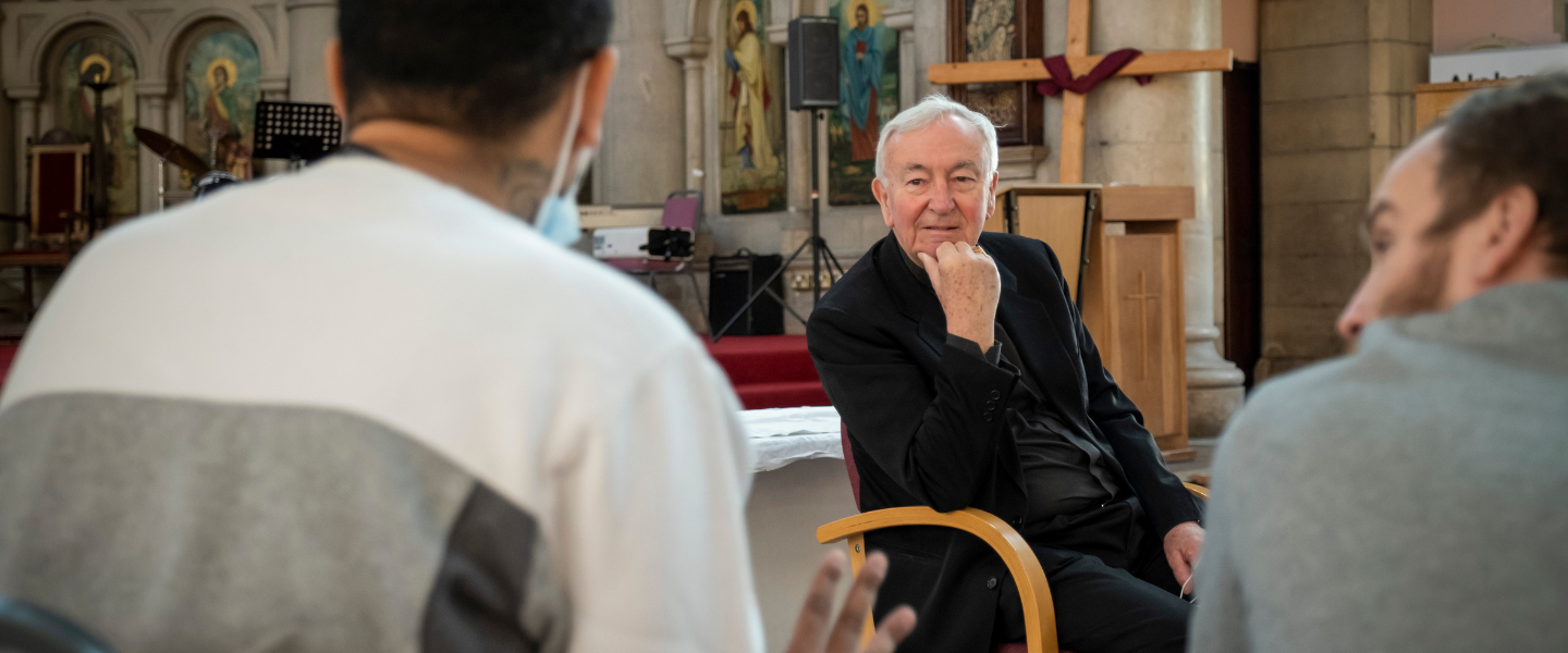 Cardinal Nichols Meets Prisoners At HMP Wormwood Scrubs